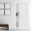 Handmade Eco-Urban® Boston 4 Panel Single Evokit Pocket Door DD6311 - Colour & Size Options