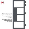 Urban Ultimate® Room Divider Boston 4 Pane Door Pair DD6311T - Tinted Glass with Full Glass Side - Colour & Size Options