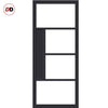 Urban Ultimate® Room Divider Boston 4 Pane Door Pair DD6311C with Matching Side - Clear Glass - Colour & Height Options