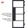 Urban Ultimate® Room Divider Boston 4 Pane Door Pair DD6311C with Matching Side - Clear Glass - Colour & Height Options