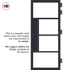 Urban Ultimate® Room Divider Boston 4 Pane Door DD6311C with Matching Side - Clear Glass - Colour & Height Options