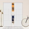 Handmade Eco-Urban® Boston 4 Panel Double Absolute Evokit Pocket Door DD6311 - Colour & Size Options