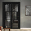 Urban Ultimate® Room Divider Breda 3 Pane 1 Panel Door DD6439T - Tinted Glass with Matching Side - Colour & Size Options