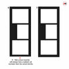 Urban Ultimate® Room Divider Breda 3 Pane 1 Panel Door DD6439T - Tinted Glass with Matching Side - Colour & Size Options