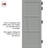 Breda 4 Panel Solid Wood Internal Door UK Made DD6439 - Eco-Urban® Mist Grey Premium Primed