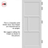 Breda 4 Panel Solid Wood Internal Door Pair UK Made DD6439 - Eco-Urban® Cloud White Premium Primed