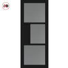 Urban Ultimate® Room Divider Breda 3 Pane 1 Panel Door DD6439T - Tinted Glass with Full Glass Side - Colour & Size Options