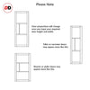 Breda 3 Pane  Solid Wood Internal Door Pair UK Made DD6439G Clear Glass - Eco-Urban® Stormy Grey Premium Primed