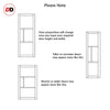 Bespoke Top Mounted Sliding Track & Solid Wood Door - Eco-Urban® Breda 3 Pane 1 Panel Door DD6439SG Frosted Glass - Premium Primed Colour Options