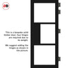 Breda 3 Pane Solid Wood Internal Door UK Made DD6439G Clear Glass - Eco-Urban® Shadow Black Premium Primed