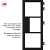 Urban Ultimate® Room Divider Breda 3 Pane Door Pair DD6439C with Matching Side - Clear Glass - Colour & Height Options