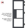 Breda 3 Pane Solid Wood Internal Door UK Made DD6439G Clear Glass - Eco-Urban® Stormy Grey Premium Primed