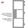 Room Divider - Handmade Eco-Urban® Breda Door Pair DD6439C - Clear Glass - Premium Primed - Colour & Size Options