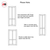 Bronx 4 Pane Solid Wood Internal Door Pair UK Made DD6315 - Tinted Glass - Eco-Urban® Shadow Black Premium Primed