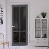 Bronx 4 Pane Solid Wood Internal Door UK Made DD6315 - Tinted Glass - Eco-Urban® Stormy Grey Premium Primed