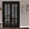 Urban Ultimate® Room Divider Bronx 4 Pane Door DD6315T - Tinted Glass with Matching Side - Colour & Size Options