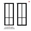 Urban Ultimate® Room Divider Bronx 4 Pane Door Pair DD6315T - Tinted Glass with Full Glass Side - Colour & Size Options