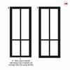 Urban Ultimate® Room Divider Bronx 4 Pane Door Pair DD6315C with Matching Side - Clear Glass - Colour & Height Options