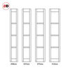Five Folding Door & Frame Kit - Eco-Urban® Brooklyn 4 Pane DD6204F 4+1 - Frosted Glass - Colour & Size Options