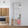 Handmade Eco-Urban® Brooklyn 4 Pane Single Absolute Evokit Pocket Door DD6308G - Clear Glass - Colour & Size Options