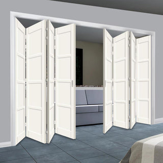 Image: Eight Folding Door & Frame Kit - Eco-Urban® Brooklyn 4 Panel DD6204P 4+4 - Colour & Size Options