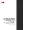 Three Folding Door & Frame Kit - Eco-Urban® Brooklyn 4 Panel DD6204P 3+0 - Colour & Size Options