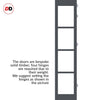 Eight Folding Door & Frame Kit - Eco-Urban® Brooklyn 4 Pane DD6204C 4+4 - Clear Glass - Colour & Size Options