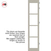 Five Folding Door & Frame Kit - Eco-Urban® Brooklyn 4 Pane DD6204C 3+2 - Clear Glass - Colour & Size Options