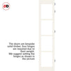 Four Folding Door & Frame Kit - Eco-Urban® Brooklyn 4 Pane DD6204F 2+2 - Frosted Glass - Colour & Size Options