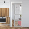 Bespoke Handmade Eco-Urban® Brooklyn 4 Pane Single Evokit Pocket Door DD6308G - Clear Glass - Colour Options