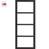 Handmade Eco-Urban® Brooklyn 4 Pane Single Absolute Evokit Pocket Door DD6308SG - Frosted Glass - Colour & Size Options