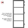 Urban Ultimate® Room Divider Brooklyn 4 Pane Door Pair DD6308F - Frosted Glass with Full Glass Side - Colour & Size Options