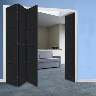 Image: Four Folding Door & Frame Kit - Eco-Urban® Brooklyn 4 Panel DD6204P 3+1 - Colour & Size Options