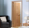 Door and Frame Kit - Catalonia Flush Oak Veneered Door - Prefinished