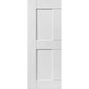 Eccentro White Panelled Absolute Evokit Double Pocket Door Detail - Prefinished