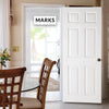 OUTLET - Colonial 6 Panel Door - Grained - White Primed - Bad Score, Marks
