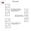 Bespoke Handmade Eco-Urban® Cusco 4 Pane 4 Panel Double Evokit Pocket Door DD6416G Clear Glass - Colour Options