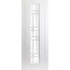 White PVC cairngorm lightly grained door linton style glass