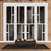 Urban Ultimate® Room Divider Cairo 6 Pane Door Pair DD6419T - Tinted Glass with Matching Sides - Colour & Size Options