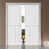 Handmade Eco-Urban® Cairo 6 Panel Double Evokit Pocket Door DD6419 - Colour & Size Options