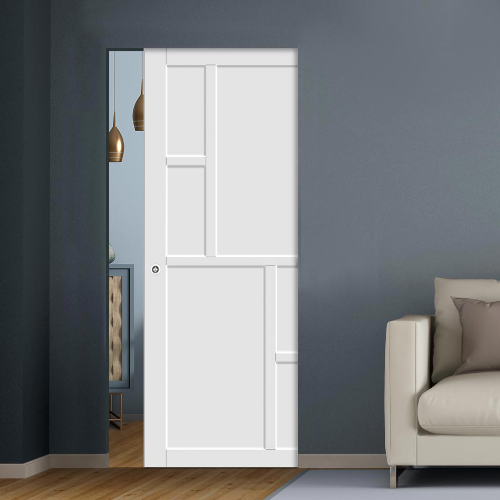 Handmade Eco-Urban Cairo 6 Panel Single Absolute Evokit Pocket Door DD6419 - Colour & Size Options
