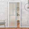 Bespoke Handmade Eco-Urban® Cairo 6 Pane Single Evokit Pocket Door DD6419SG Frosted Glass - Colour Options