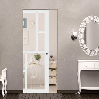 Image: Handmade Eco-Urban® Cairo 6 Pane Single Absolute Evokit Pocket Door DD6419G Clear Glass - Colour & Size Options