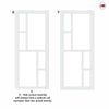 Urban Ultimate® Room Divider Cairo 6 Pane Door Pair DD6419T - Tinted Glass with Full Glass Side - Colour & Size Options