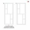 Urban Ultimate® Room Divider Cairo 6 Pane Door Pair DD6419T - Tinted Glass with Matching Sides - Colour & Size Options