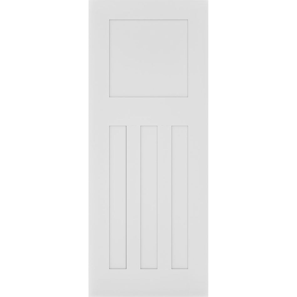 Cambridge White Primed Panel Fire Internal Door - 1/2 Hour Fire Rated