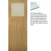 Saturn Tubular Stainless Steel Sliding Track & Cambridge Period Oak Door - Frosted Glass - Unfinished