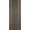 Bespoke Chocolate Grey Alcaraz Single Frameless Pocket Door Detail - Prefinished