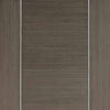 Chocolate Grey Alcaraz Absolute Evokit Double Pocket Door Detail - Prefinished