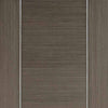 Bespoke Chocolate Grey Alcaraz Single Frameless Pocket Door Detail - Prefinished